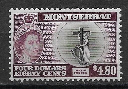 1955 Montserrat Sc142 $4.80 Badge of the Presidency MH WM4