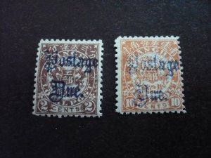 Stamps - Shanghai - Scott# J8, J11 - Mint Hinged Part Set of 2 Stamps