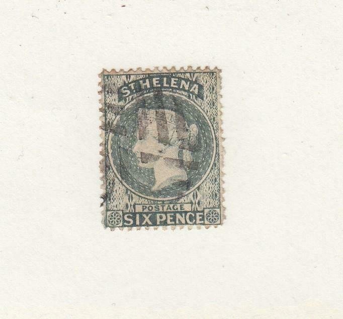 ST. HELENA (MK6612) # 7  VF-USED  6p 1889 QUEEN VICTORIA / GRAY / SET #2