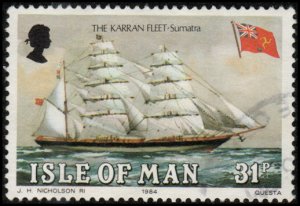 Isle of Man 258 - Used - 31p Ship Sumatra, 1858 (1984) (cv $1.60)