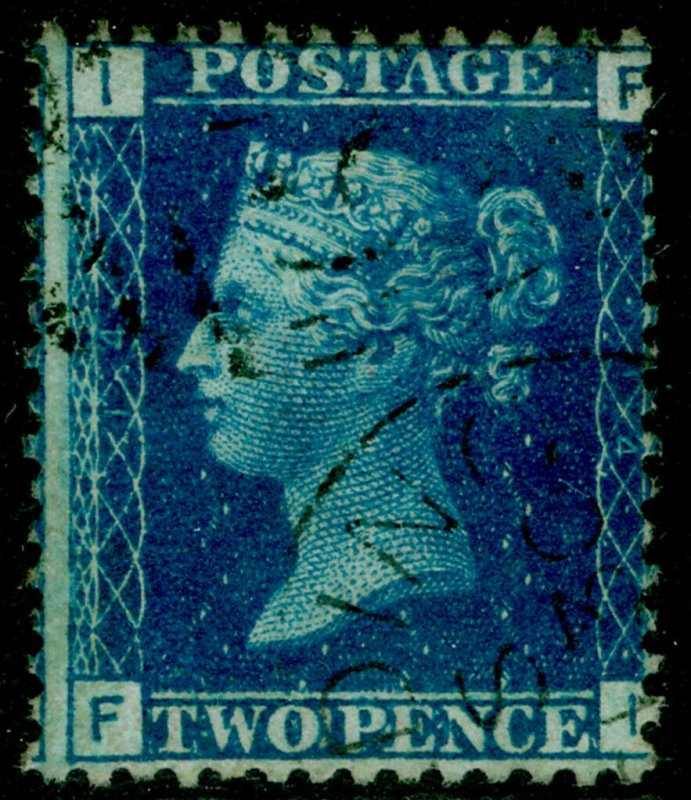 SG47, 2d dp blue plate 14, FINE USED. Cat £38. FI