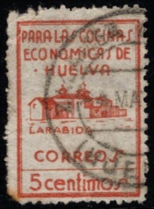 1930's Spain Civil War Charity Stamp For the Economic Kitchens of Huelva...