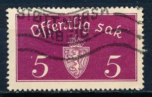 Norway #O10 Single Used