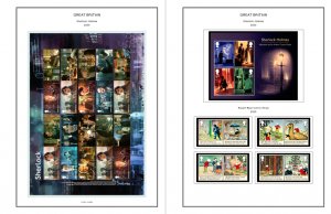 COLOR PRINTED GREAT BRITAIN 2018-2020 STAMP ALBUM PAGES (91 illustrated pages)