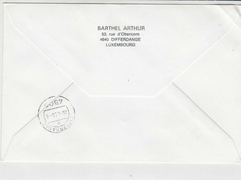 Luxembourg 1986 Robert Schuman Registered Multiple Stamps FDC Cover Ref 29103