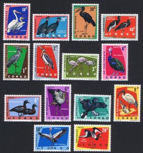 DR Congo Protected Birds 14v 1963 MNH SC#429-442 SG#468-481 MI#112-118+138-44