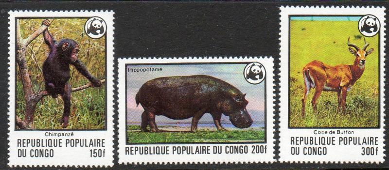 Congo, Peoples Republic Scott  456-458  MNH