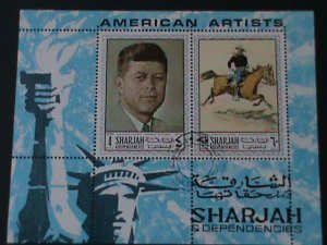 ​SHARJAH-FA,MOUS PAINTINGS- BY NORMAN ROCKWELL  CTO-S/S FANCY CANCEL VF