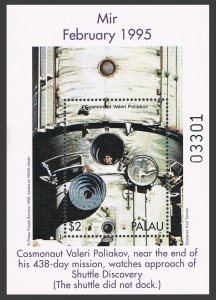 Palau 481-482, 484 sheets, MNH. MIR Space Station, 1999. Astronauts, Cosmonauts.