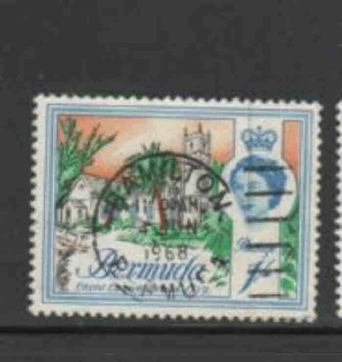 BERMUDA #183 1962 1sh QEII & CHRIST CHURCH WARNICK F-VF USED c