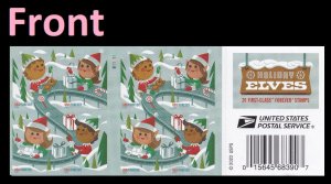 US 5722-5725 5725b Holiday Elves F booklet 20 MNH 2022