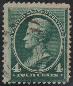 US Scott # 211 4c Jackson Used / Light Cancel