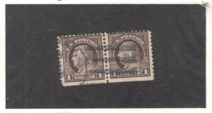 US ERROR, SCOTT# 518 PAIR, OFFSET ERROR MISPERF $1.00 STAMP