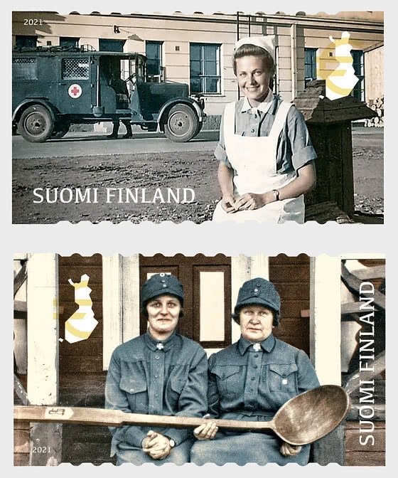 Stamps of Finland 2021.- Lotta Svard.100 Years Of Social Responsibility. Set.