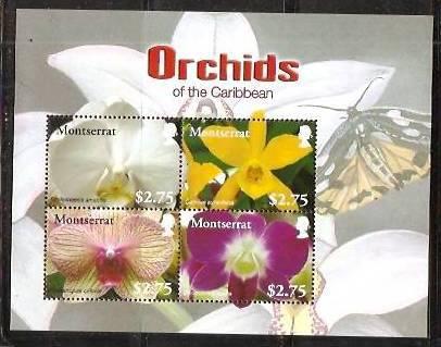 Montserrat 2008 Orchids of Carribean Flower Plant  M/s MNH** # 7600