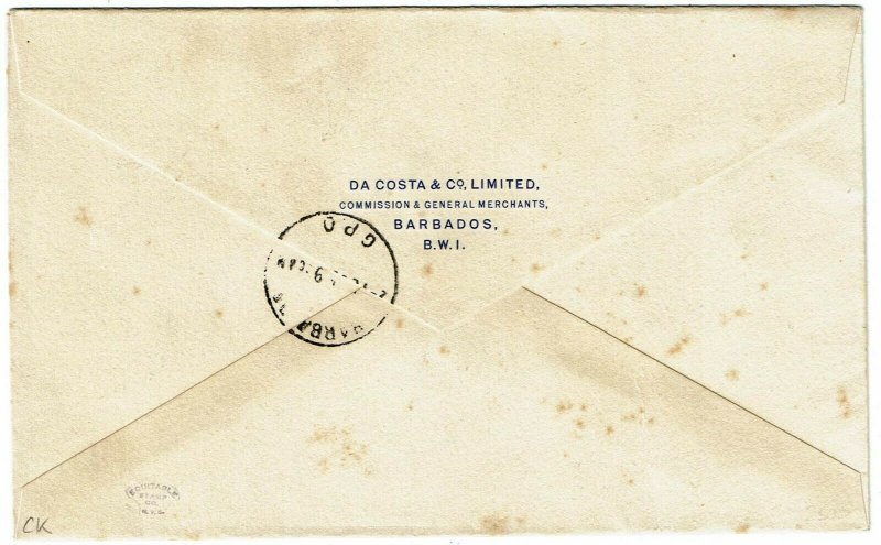 Barbados 1935 Cubierta Local, dividido en 1d franqueo debido, SG D2a var. 2250 libras
							
							mostrar tÃ­tulo original