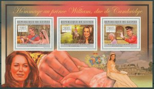 Guinea 2012 MNH Royalty Stamps Prince William & Kate Duke of Cambridge 3v M/S