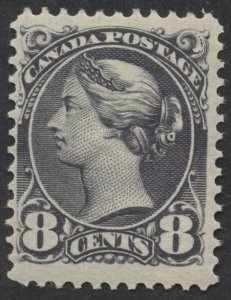 Canada #44 8c Small Queen VF Mint OG NH Violet Black Shade