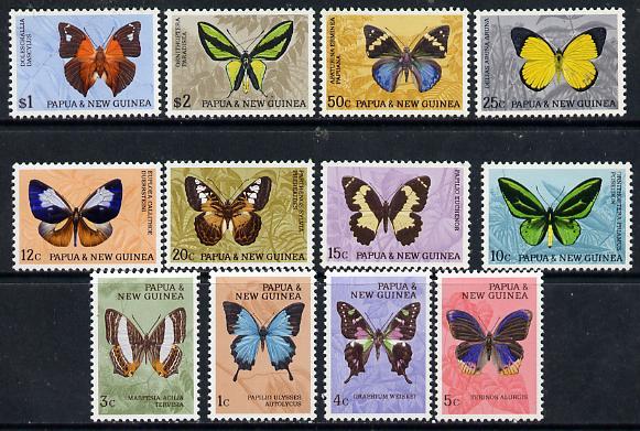 Papua New Guinea 1966 Butterflies definitive set complete...