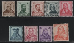 BELGIUM  B319-B327   MINT HINGED SET