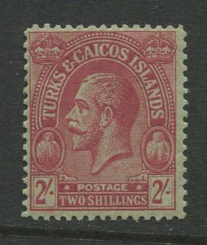 Turks & Caucos - Scott 34 - KGV Definitive Issue -1913 - MNH -Single 2/-  Stamp