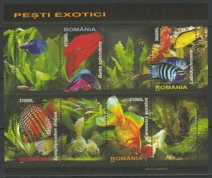 Romania 2005 Fish MNH Block