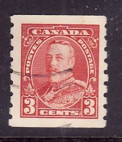 Canada-Sc#230-used 3c dark carmine-KGV Pictorial coil-id#266-1933-