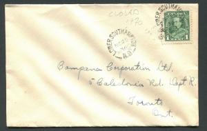 NEW BRUNSWICK SPLIT RING TOWN CANCEL COVER LOWER SOUTHAMPTON