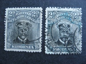 Rhodesia Sc 122b perf 14 but it looks like 2 different dies? See pictures