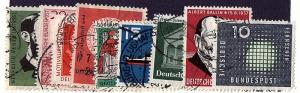 Germany 1957 Scott 762-70 Cmplt used  - scv $5.15 less 50%=$2.55 Buy it