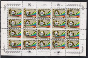 United Nations - Geneva # 61-62, Postal Admin 25th Anniv. Full Sheet, NH, 1/3