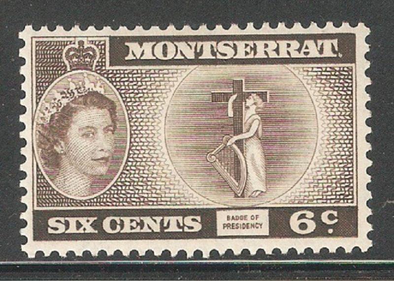 Montserrat 1955,QE II,6c,Sc 134,VF MNH**OG (MT-2)