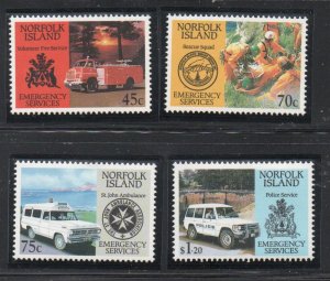 Norfolk Island Sc  534-37 1993 Emergency Services stamp set mint NH