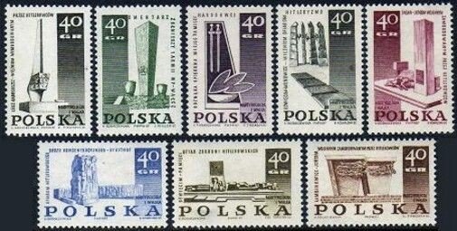 Poland 1482-1489 sheets/80 folded,MNH. Mi 1637/1819. Memorials of Fight of WW II
