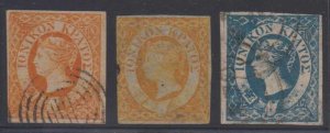 BC IONIAN ISLANDS 1859 QV Sc 1 (2x) & 2 KEY VALUES FORGERIES USED (CV$1,800) 