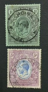 MOMEN: EAST AFRICA SG #53,57 MULT CROWN CA USED LOT #193108-1786