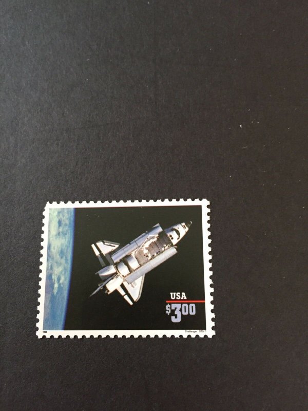 1995 $3 Priority Mail, Challenger Shuttle Scott 2544 Mint F/VF NH