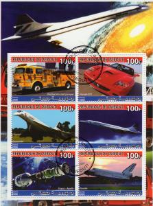 Djibouti 2006 CONCORDE-APOLLO-SOYUZ-FERRARI-SHUTTLE Shlt (6) USED