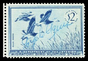 Scott RW22 1955 $2.00 Federal Duck Stamp Used F-VF Cat $12.50