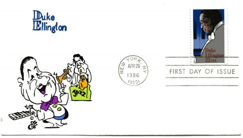 2211 Duke Ellington Animated by Ellis FDC