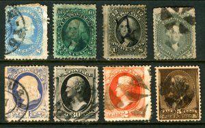#63 / #205 1861-1882 1c-30c Small Group of Classic Stamps Used