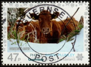 Guernsey 1148 - Used - 47p Guernsey Cows in Winter (2011) (cv $1.25)