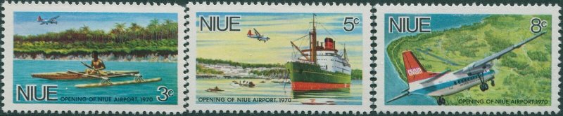 Niue 1970 SG155-157 Airport set MNH