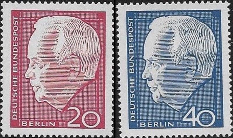 Germany 1964 President Heinrich Lubke  SC# 881-882MNH