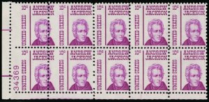 1286, 10¢ Misperforate Error Plate Block of Ten Big/Small Stamps - Stuart Katz