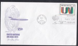 U.N. - New York # C16-18, Airmail Definitives, First Day Cover
