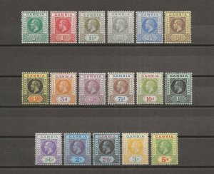 GAMBIA 1912/22 SG 86/102 MINT Cat £200