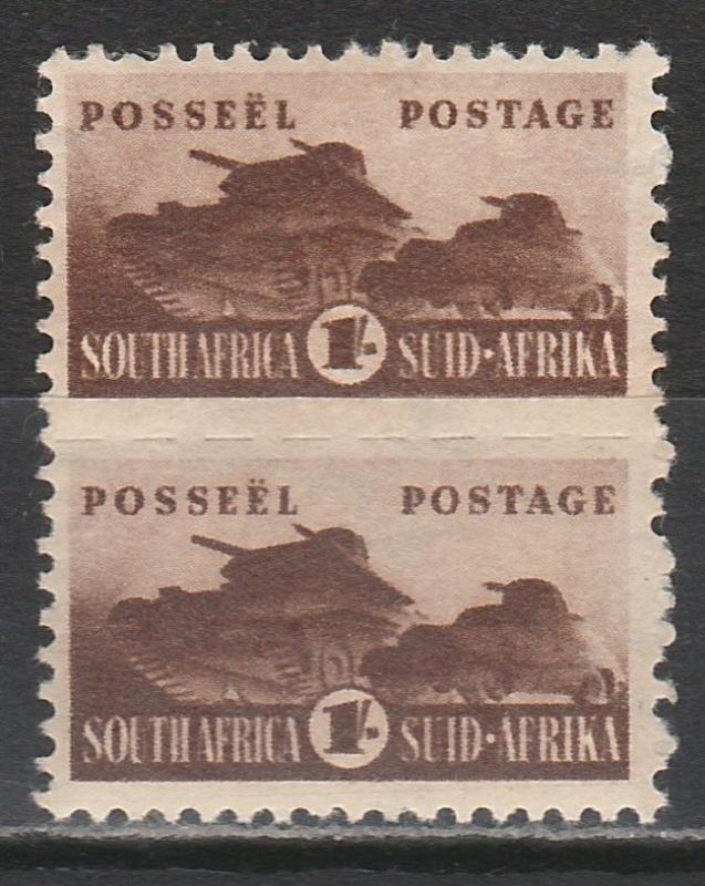 SOUTH AFRICA 1942 BANTAM WAR TANK 1/- PAIR MNH **