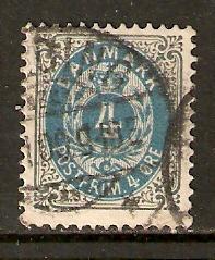 Denmark    #26  used  (1875)  c.v. $0.50