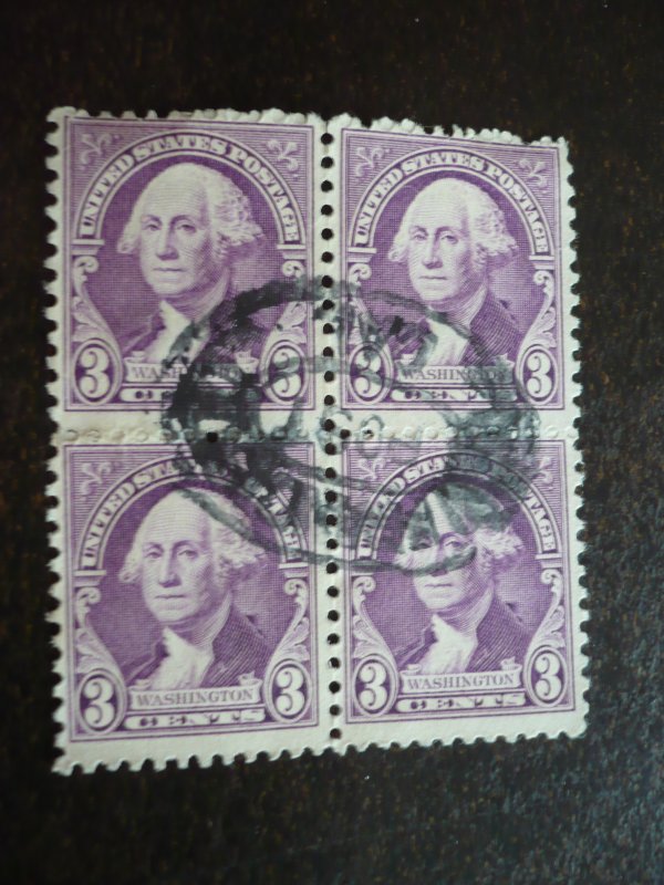 Stamps - USA - Scott# 720 - Used Block of 4 Stamps